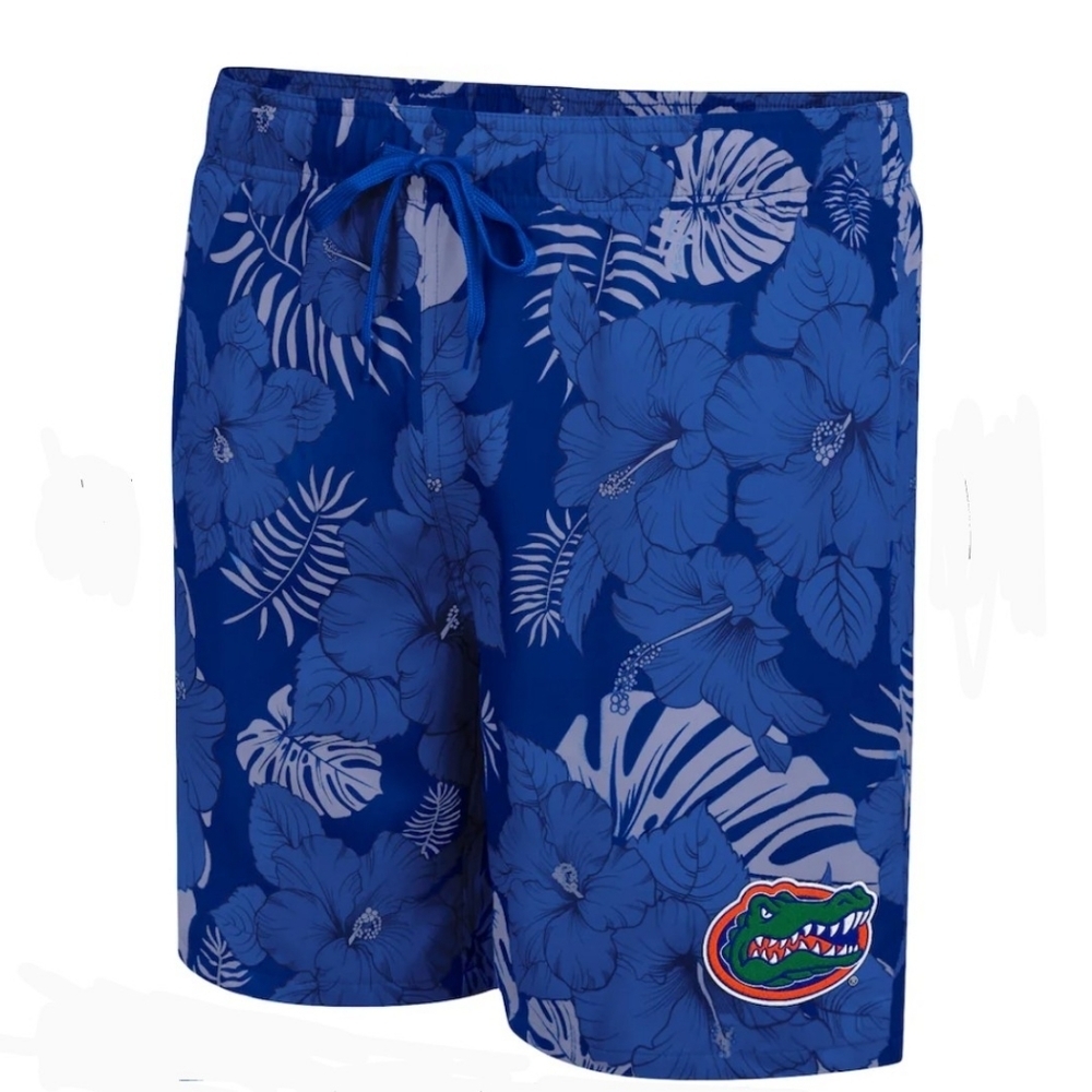 Colosseum Royal Florida Gators The Dude Swim Shorts Size Small
